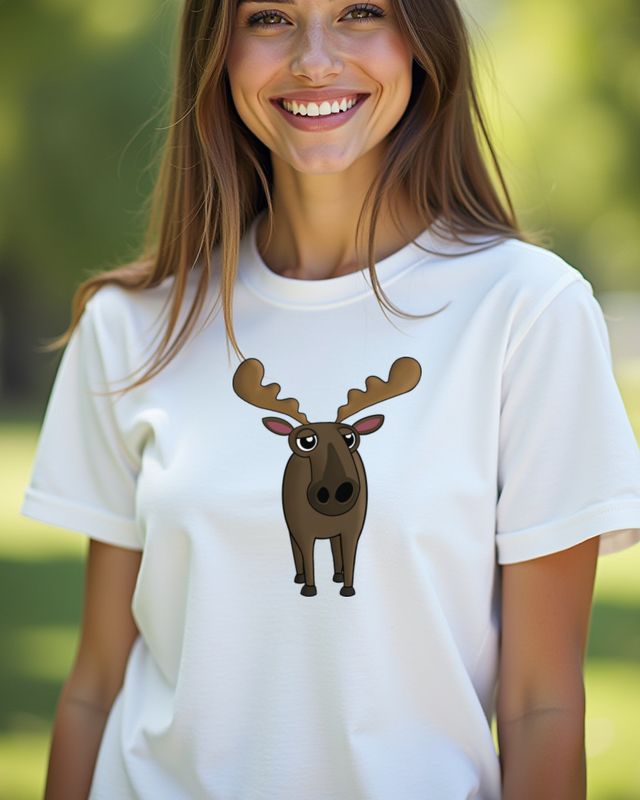 Gelangweilter Elch - Lustiges Elch Motiv für Faule Tage – T-Shirt
