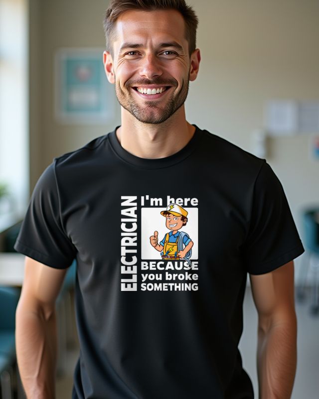 Electrician - I’m Here - Funny Electrician Shirt – T-Shirt