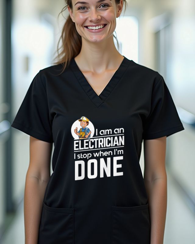 Electrician I Stop When I’m Done - Hardworking Trade Tee – T-Shirt