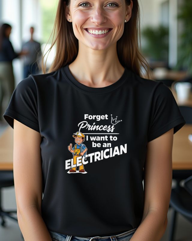 Forget Princess Electrician - Funny Gift for Women β T-Shirt