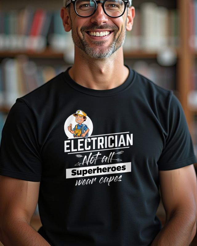 Electrician Not All Superheroes Wear Capes - Held – T-Shirt