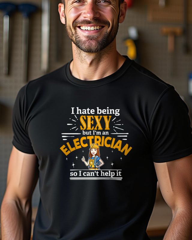 I Can't Help It I'm an Electrician - Selbstironie – T-Shirt