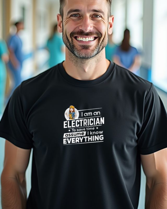 To Save Time Spruch - Geschenk für Elektrikerin mit Humor – T-Shirt
