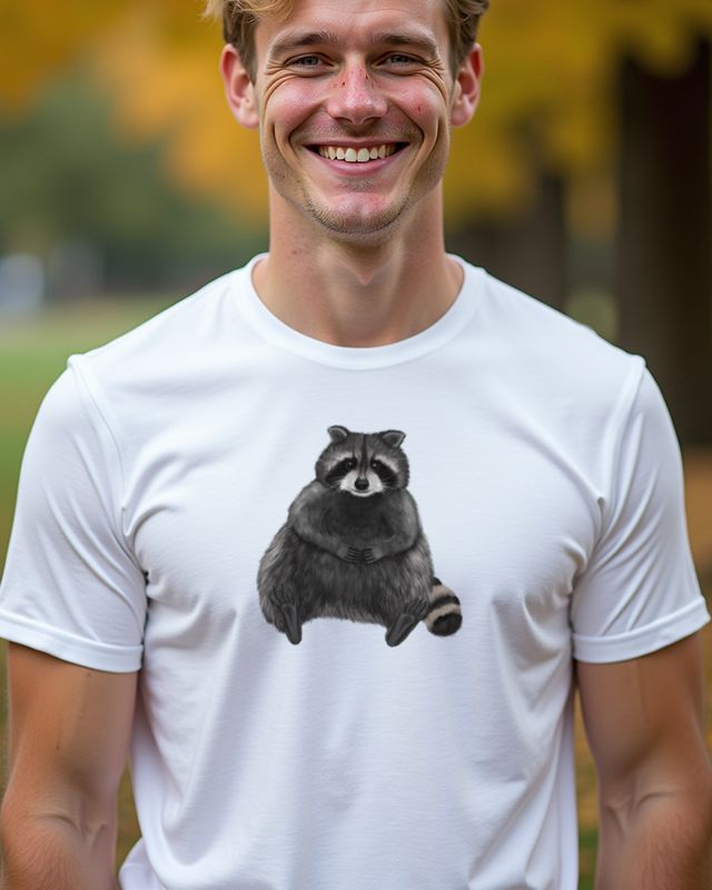 Relaxed Sitting Raccoon - Chill Raccoon Lover Gift โ T-Shirt