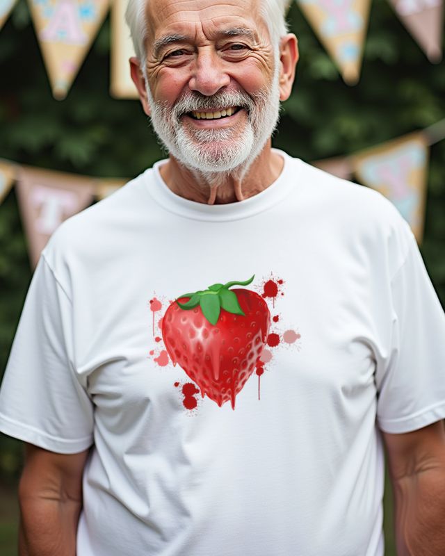 Kunstvolle Erdbeer Grafik - Fruchtiges Beeren Shirt – T-Shirt