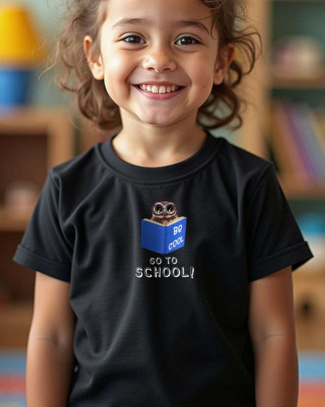 Eule Be Cool Go to School - Einschulung Schulkind Motiv