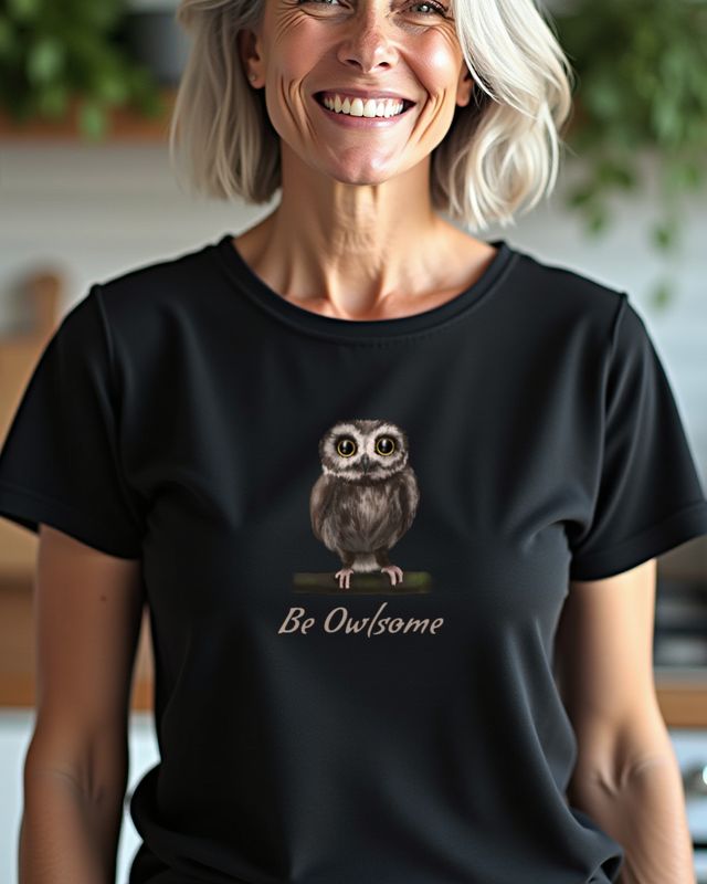 Eule Be Owlsome - Lustiges Eulen Wortspiel Motiv