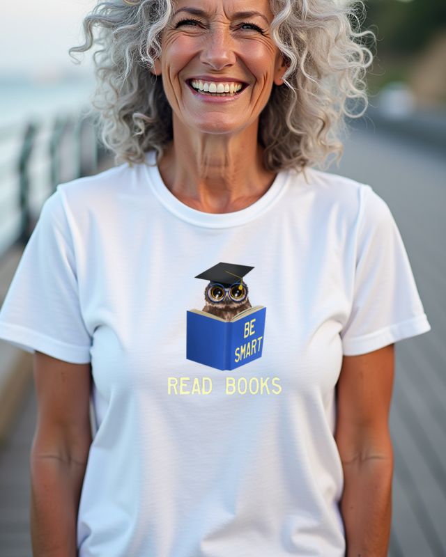 Be Smart Read Books Owl - Bookworm Reading Lover Design โ T-Shirt
