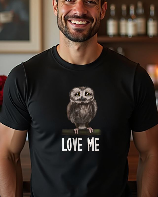 Eule Love Me - Süßes Eulen Motiv zum Valentinstag