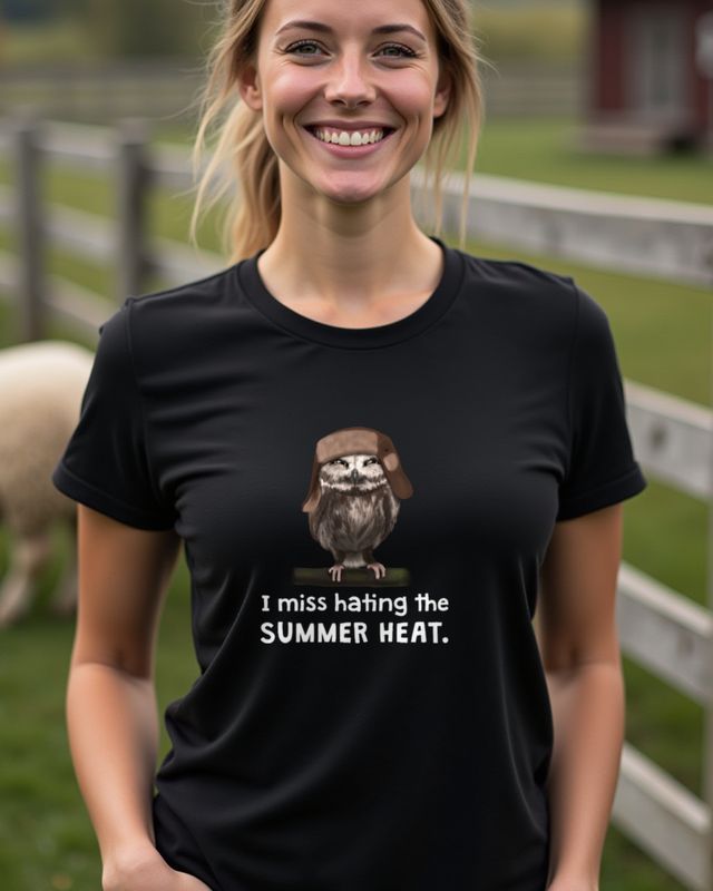Eule mit Uschanka vermisst den Sommer - Lustige Eule
