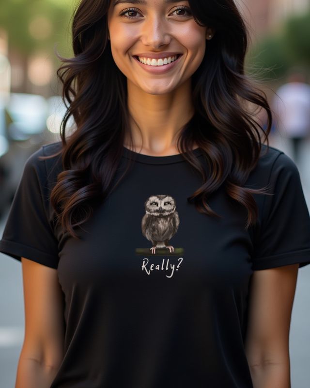 Really Owl - Funny Sarcastic Owl Design for Eye Rollers – T-Shirt