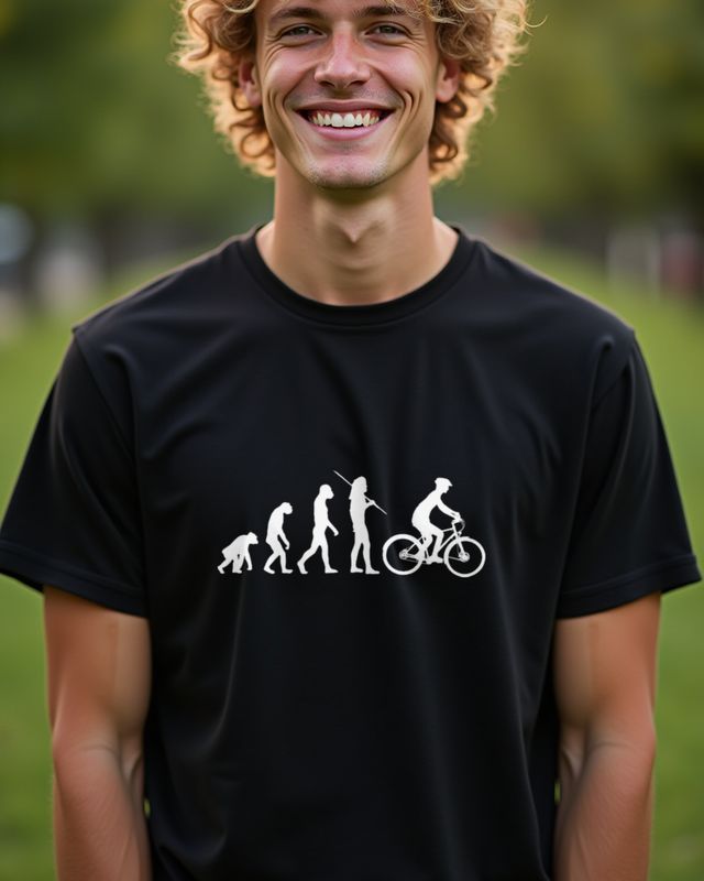 Evolution Fahrrad - Lustiges Radfahrer Geschenk – T-Shirt