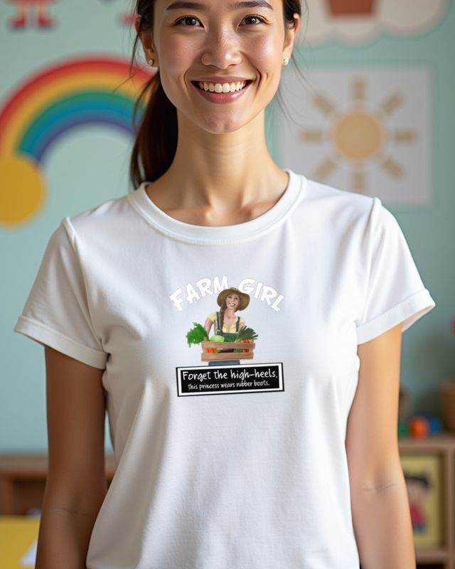 Farm Girl in Rubber Boots - Country Life Gift for Her – T-Shirt