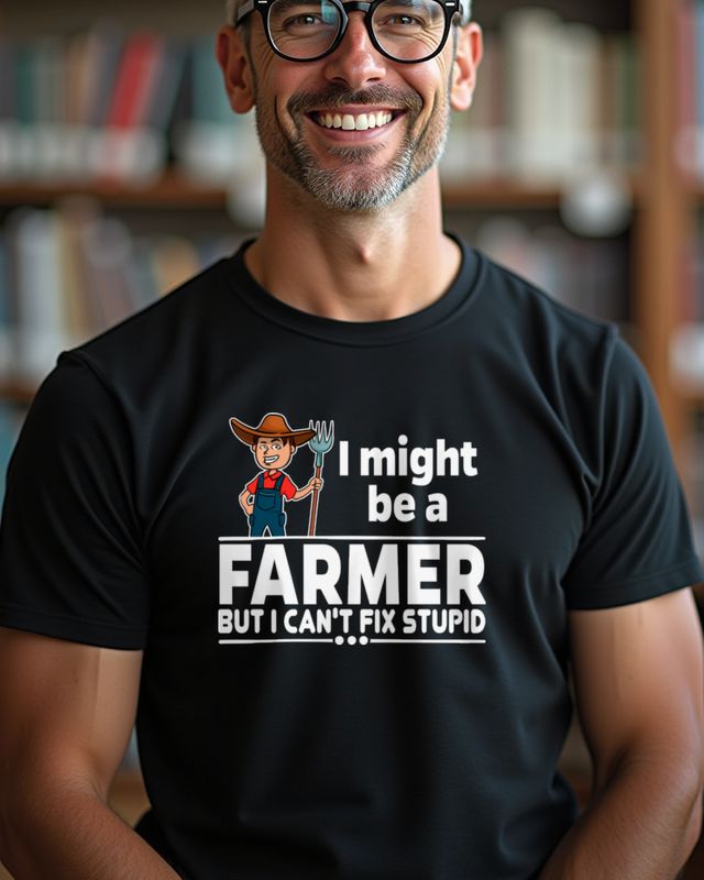 Farmer Can’t Fix Stupid - Lustiger Landwirt Spruch – T-Shirt