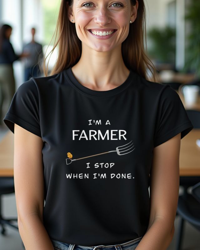 Farmer I Stop When I’m Done - Lustiges Landwirt Shirt – T-Shirt