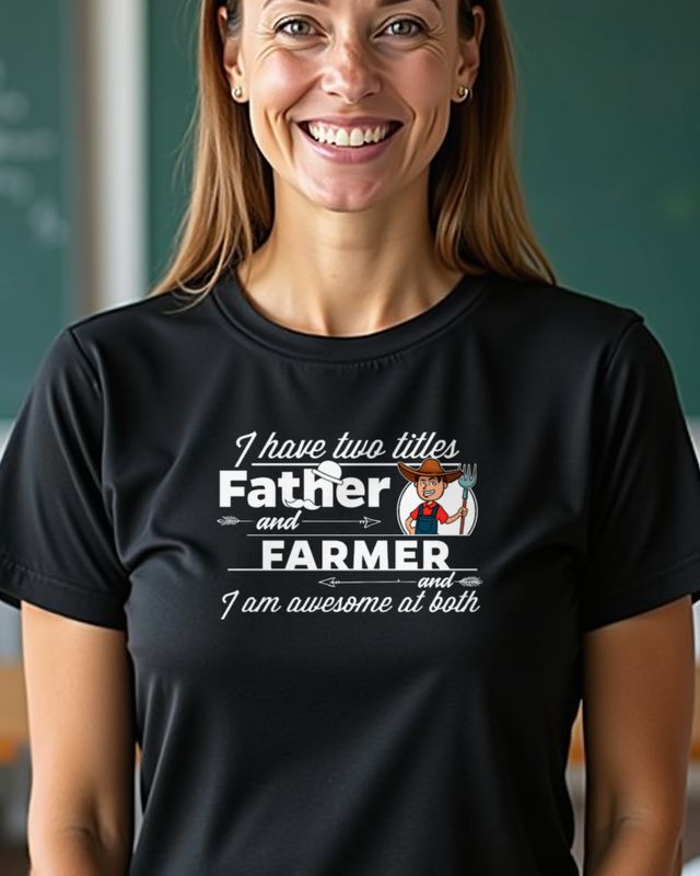 Bauer und Vater - Vatertag Geschenk für Landwirt Papa – T-Shirt