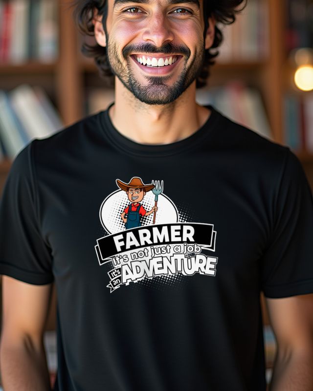 Farmer Not a Job but an Adventure - Funny Farmer Gift – T-Shirt