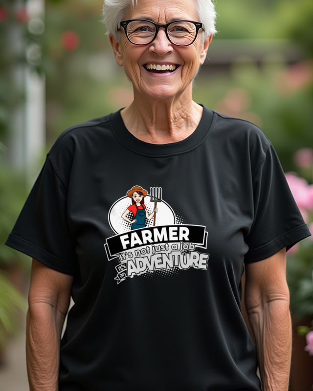 Farmer Not a Job but an Adventure - Landwirtin Landwirt – T-Shirt