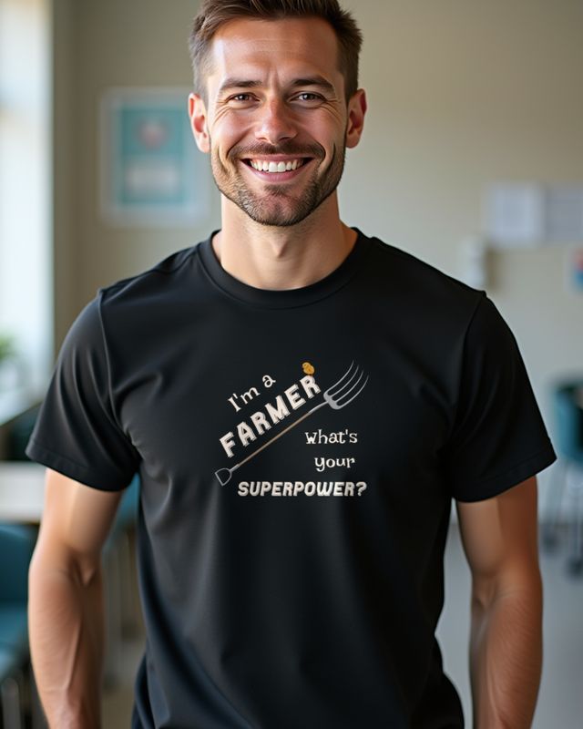 Farmer Superpower Hay Fork - Funny Farming Gift β T-Shirt