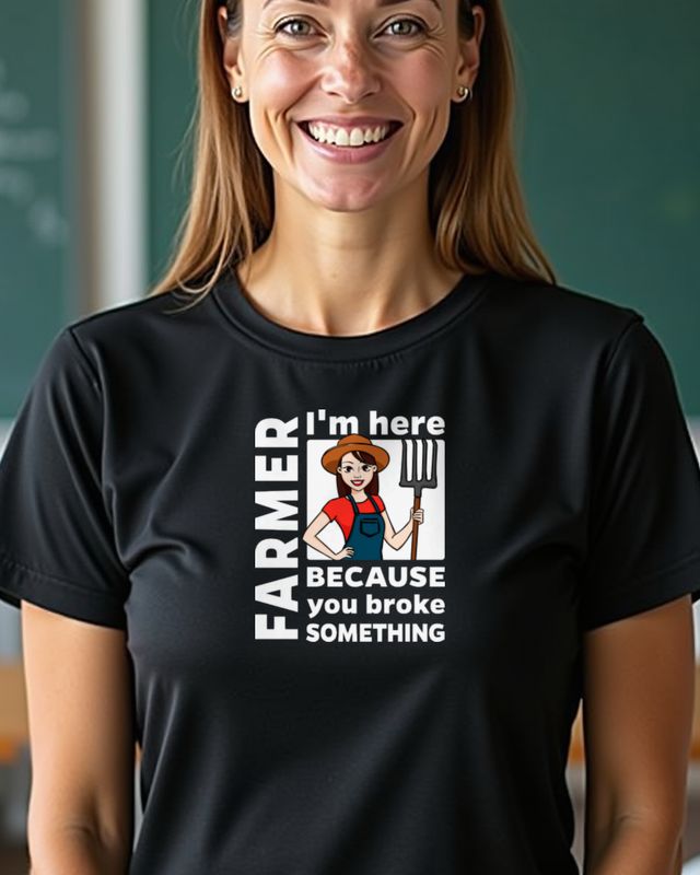 Farmer - I’m here - Landwirt Shirt mit Spruch – T-Shirt