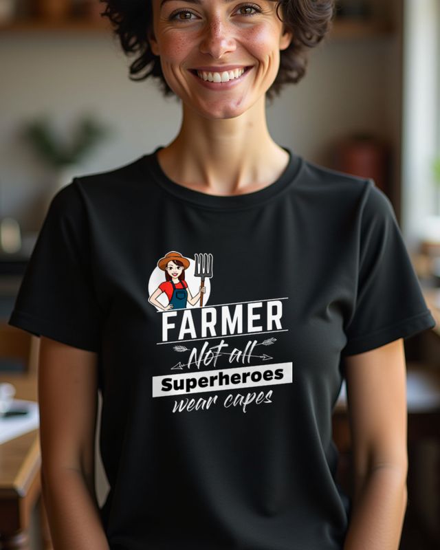 Not All Superheroes Wear Capes - Farm Woman โ T-Shirt