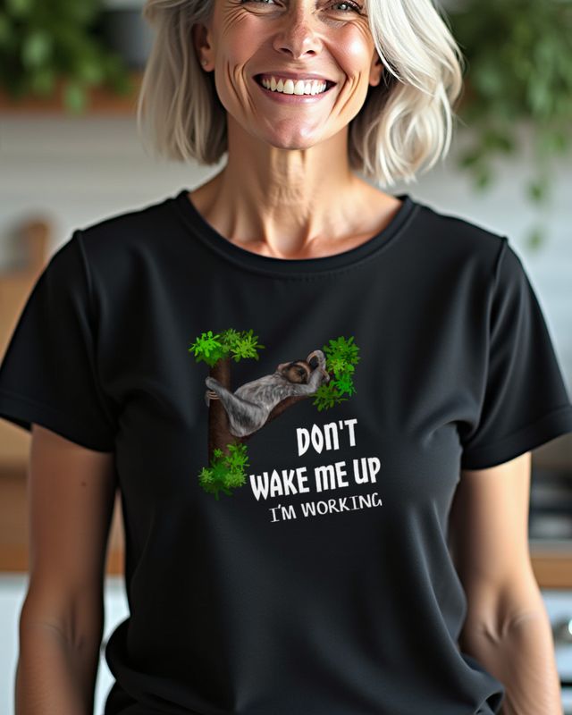 Faultier Don’t wake me up I’m working - Lustiges Büro Shirt – T-Shirt