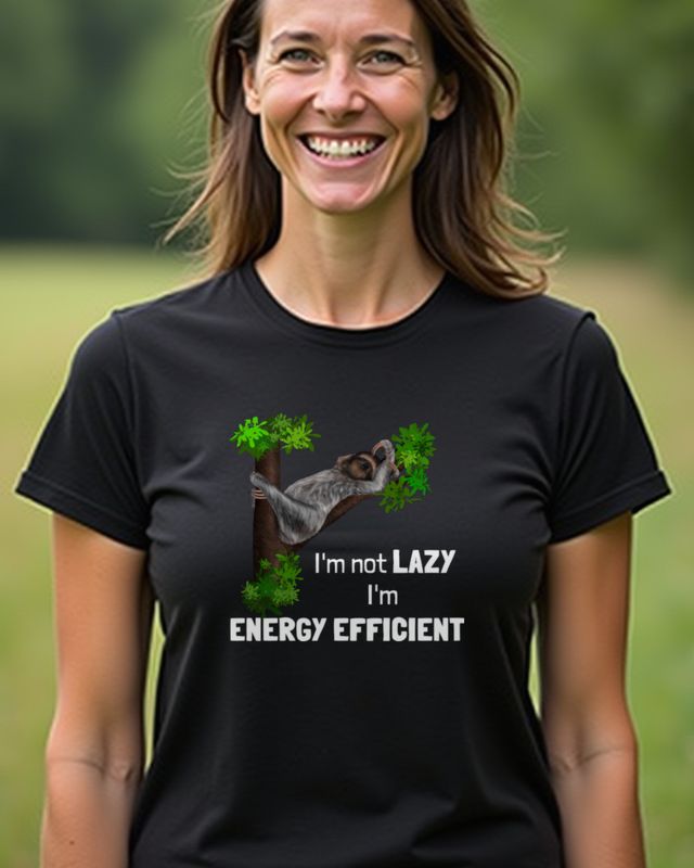 Sloth - Not Lazy Just Energy Efficient - Funny Sloth