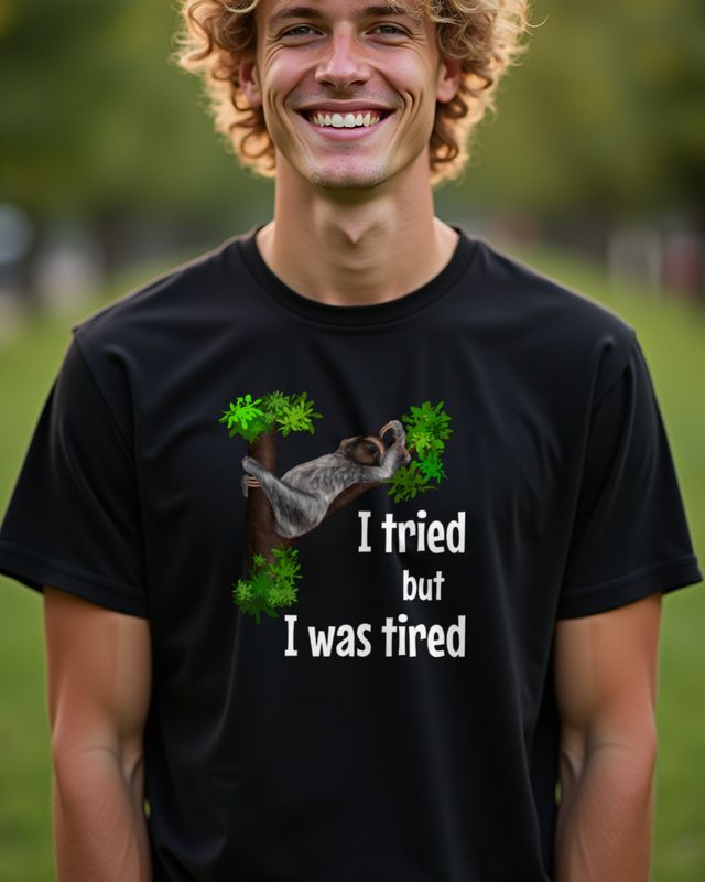Sloth - I Tried But I Was Tired - Funny Lazy Sloth – T-Shirt