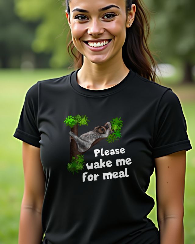 Faultier - Please Wake Me for Meal - Lustiges Faultier – T-Shirt