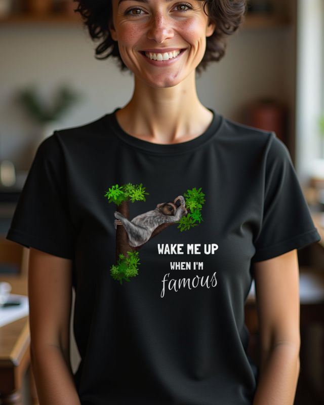 Faultier - Wake Me Up When I’m Famous - Lustiger Spruch