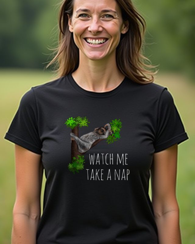 Faultier - Watch Me Take a Nap - Lustiger Nickerchen Spruch – T-Shirt