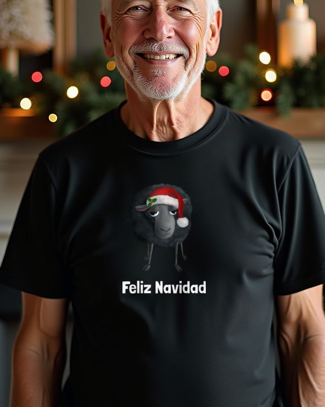 Feliz Navidad Schaf - Lustiges Weihnachtsschaf Motiv – T-Shirt