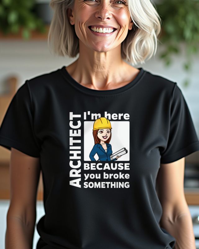 Female Architect I’m Here - Spruch Shirt für Architektinnen – T-Shirt