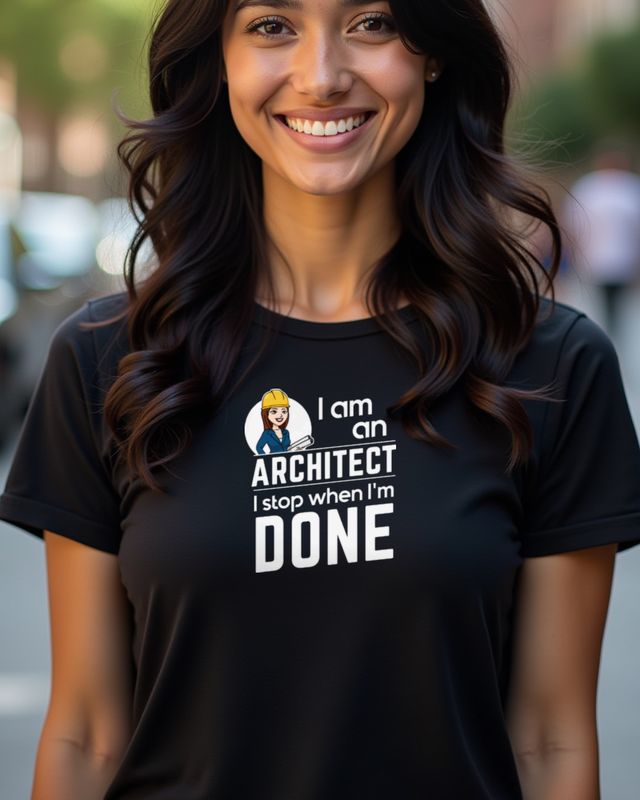 Architektin I Stop when I’m Done - Motivation Spruch Shirt – T-Shirt