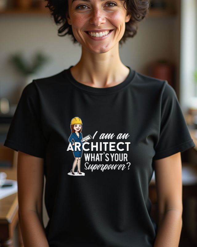 Architektin What’s your Superpower - Geschenk für Frauen – T-Shirt