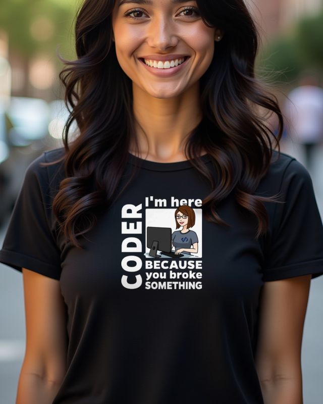 Female Coder I’m Here - Programmiererin Shirt – T-Shirt