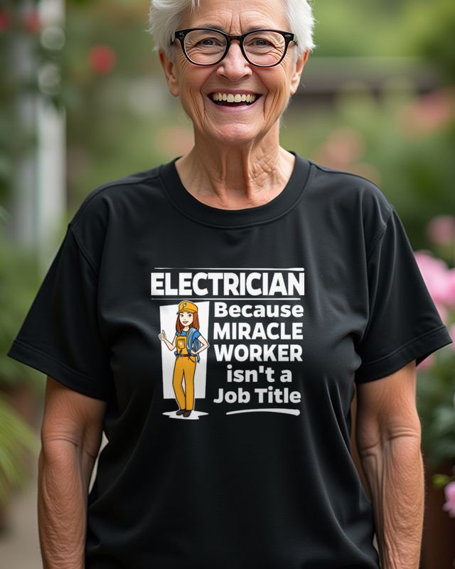 Female Electrician Miracle Worker - Elektrikerin Geschenk – T-Shirt