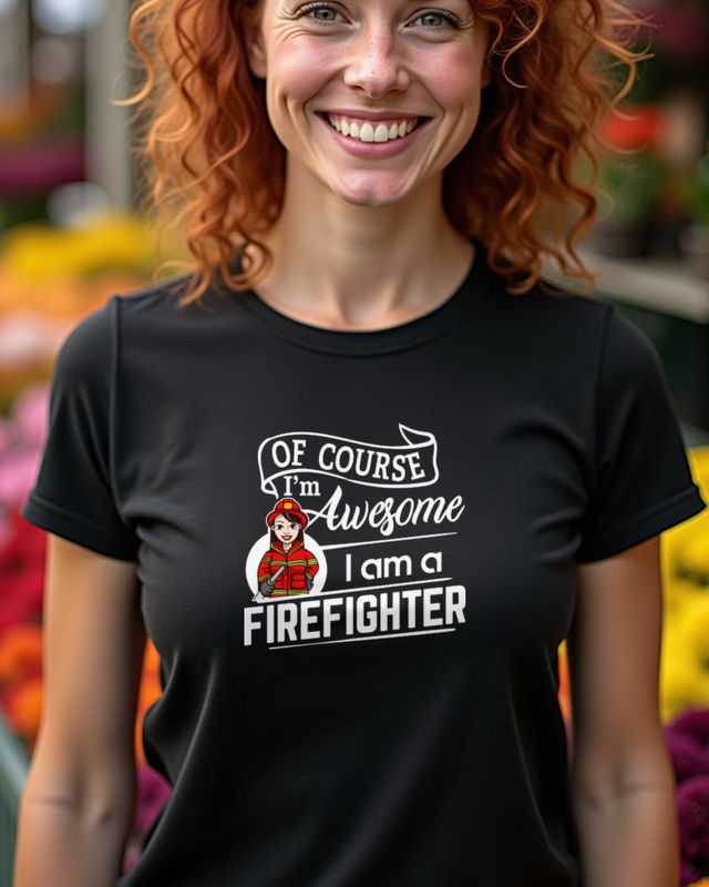 Female Firefighter I’m Awesome - Feuerwehrfrau Geschenk – T-Shirt