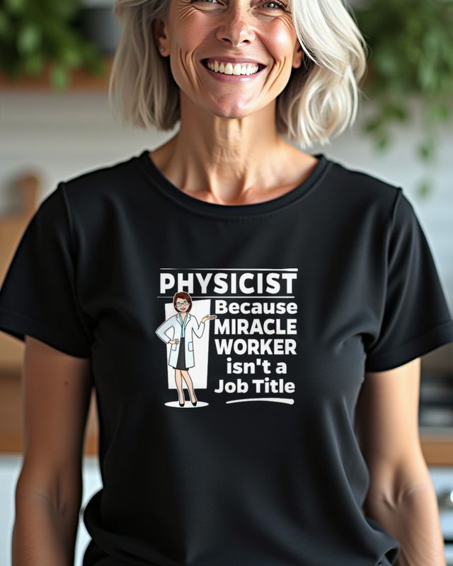 Female Physicist Miracle Worker - Gift for Women in Science β T-Shirt