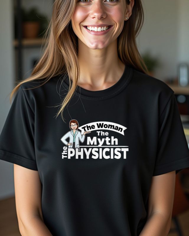 Female Physicist The Woman The Myth - Physikerin Geschenk – T-Shirt