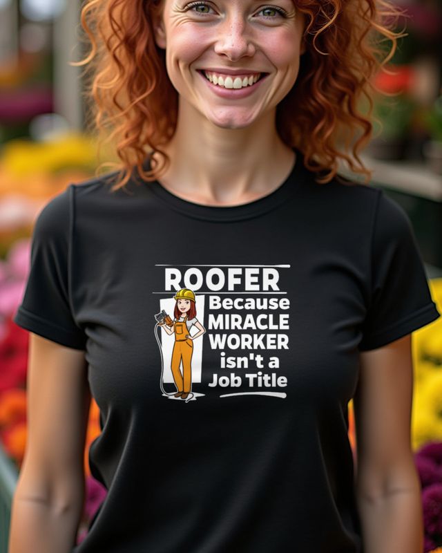 Female Roofer - Miracle Worker - Dachdeckerin Geschenk – T-Shirt