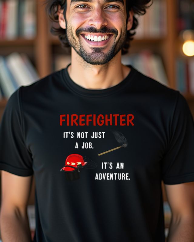 Firefighter Job Adventure - Illustrated Fire Rescue Design – T-Shirt