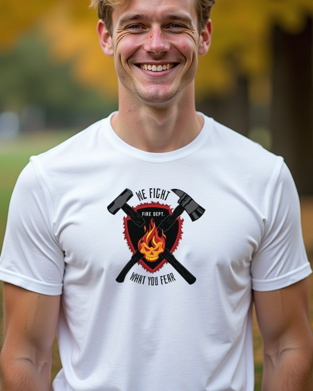 Firefighter - We Fight What You Fear - Fireman Gift โ T-Shirt