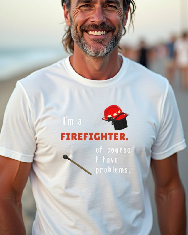 Feuerwehr Probleme - Firefighter Problems Geschenkidee – T-Shirt