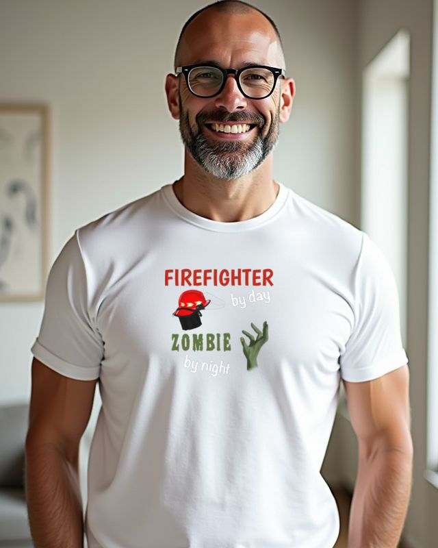 Zombie Feuerwehrmann - Lustiges Halloween Shirt Feuerwehr – T-Shirt