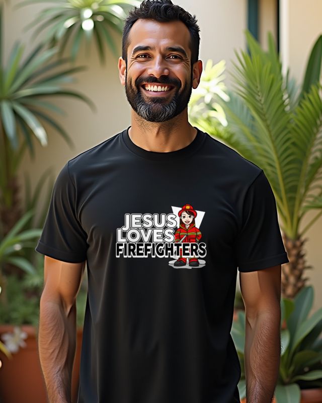 Jesus Loves Firefighters - Christliches Geschenk – T-Shirt