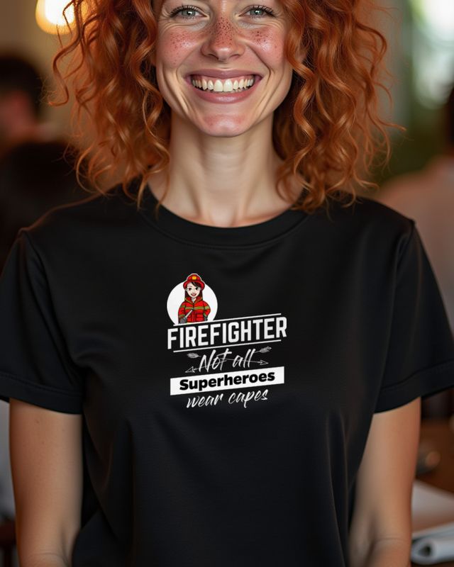 Firefighter Not all Superheroes wear capes - Female Fire β T-Shirt