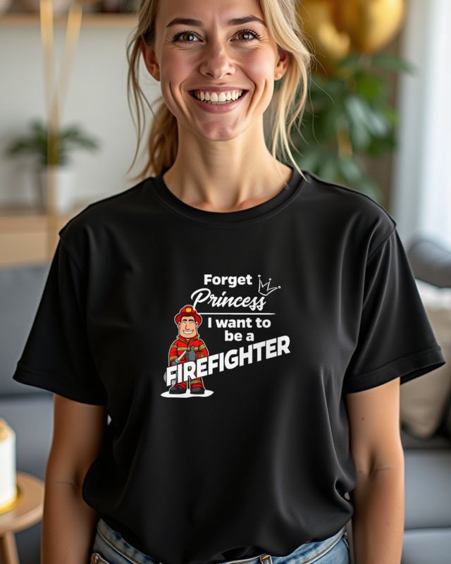Forget Princess Firefighter - Geschenk Feuerwehrfrau – T-Shirt