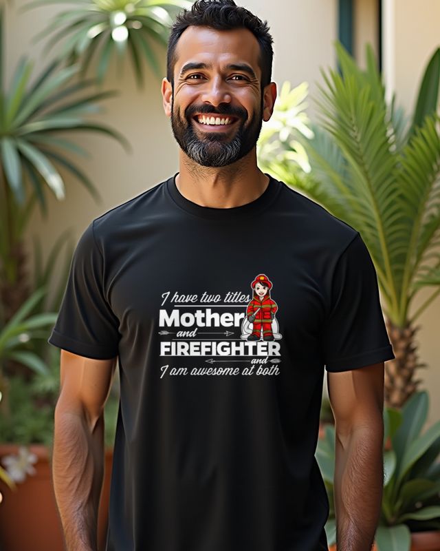 Firefighter and Mother - Feuerwehrfrau und Mama Geschenk – T-Shirt