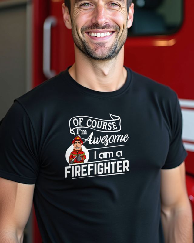 Firefighter I’m Awesome - Lustiges Feuerwehr Shirt – T-Shirt
